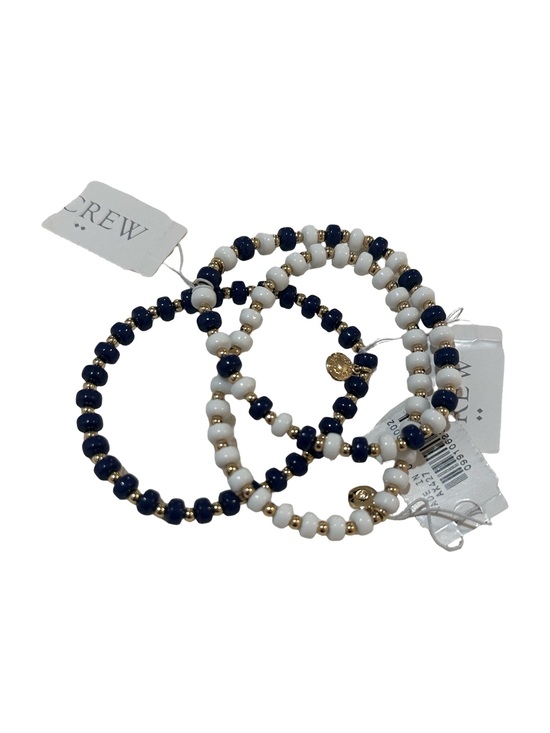 J. Crew Factory Jewelry - NWT J. Crew Factory Navy and White Beaded Stretch Bracelet Set of 3